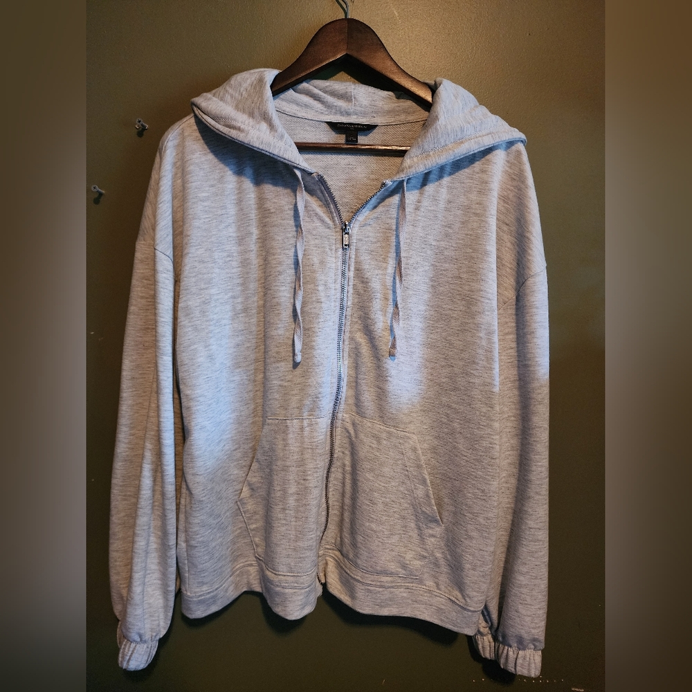 Banana Republic Gray Zip-Up Hoodie Womens Size Large